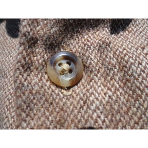 Vintage Men’s Countess Mara 100% Wool Long Sleeve Shirt Herringbone Large - Picture 5 of 10